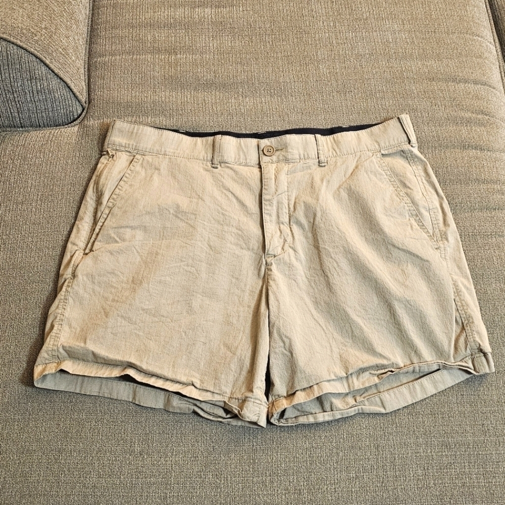 Abercrombie & Fitch All Day Stretch Khaki Gray Casual Shorts Size 36
